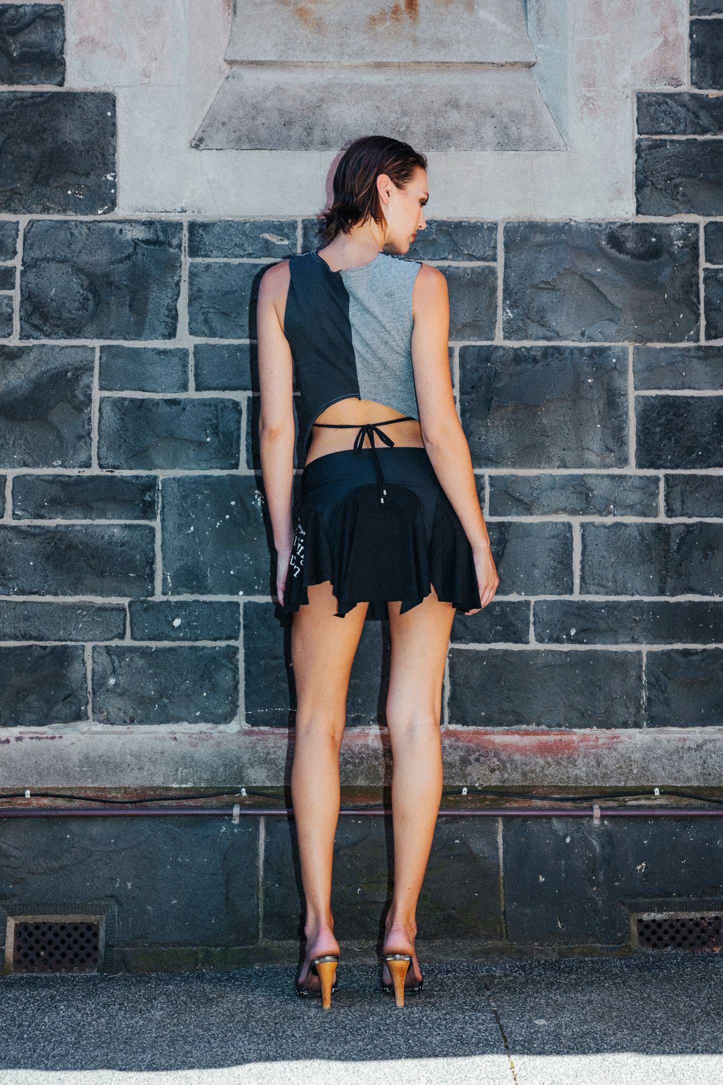 REGENERATED FLOAT SKIRT ✯✯ "Hard Rock" Size M