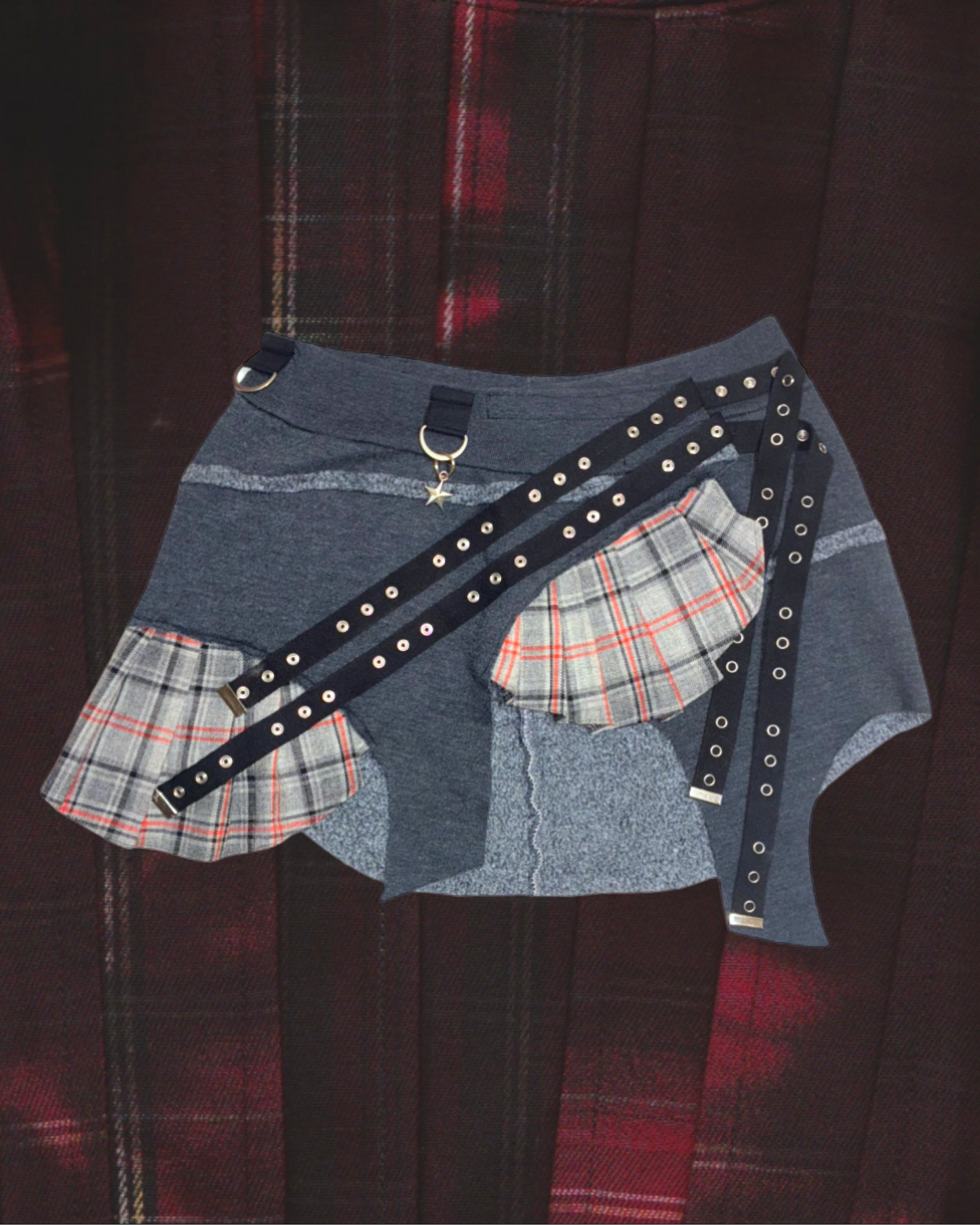 Serpent Kilt Mini - Charcoal / Grey *READY TO SHIP*