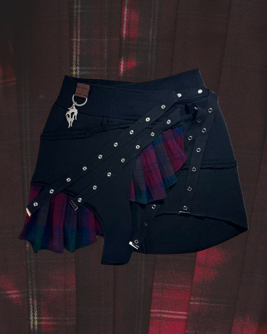 Serpent Kilt Mini - Midnight / Berry. *READY TO SHIP*