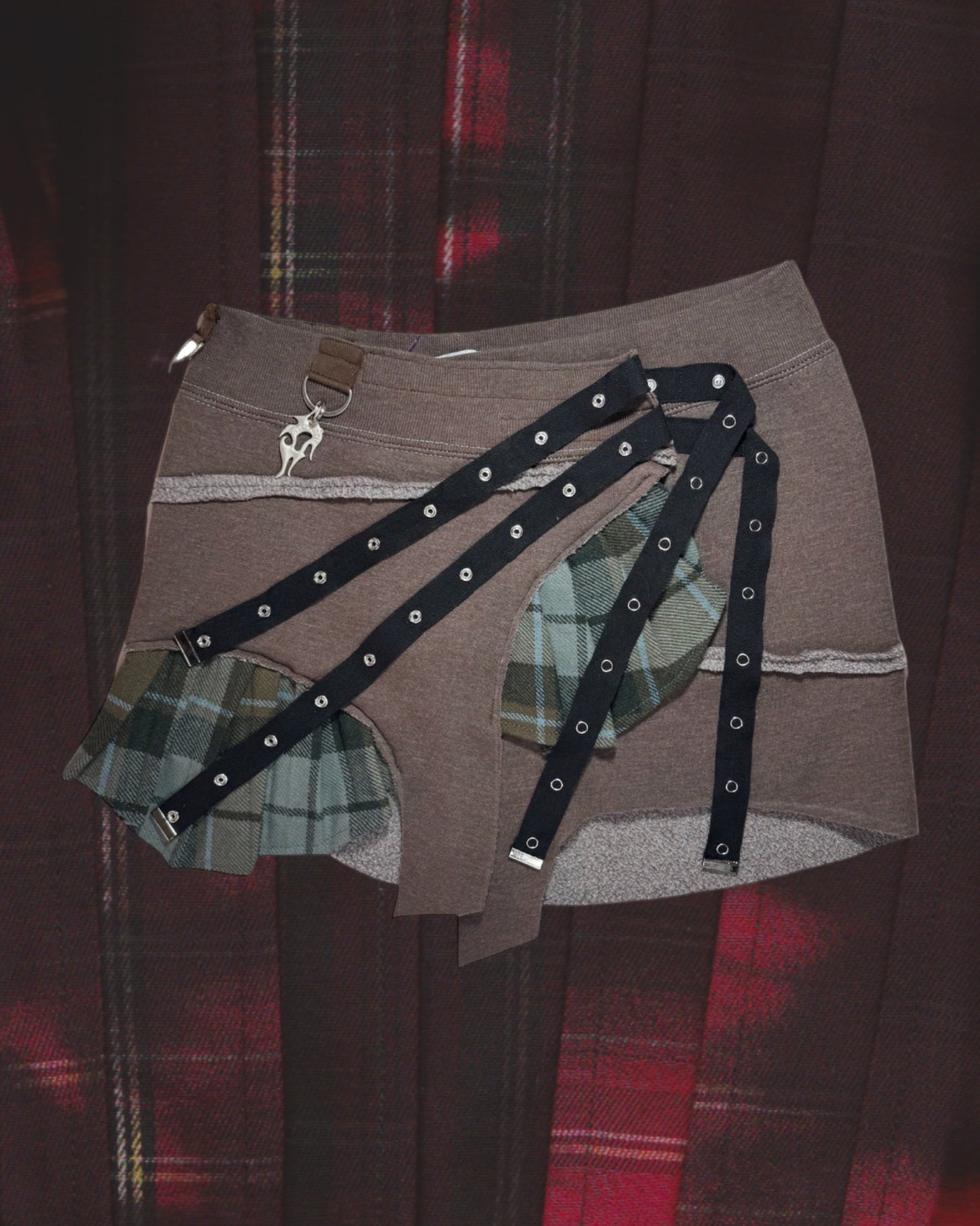 Serpent Kilt Mini - Brown / Moss  *READY TO SHIP*