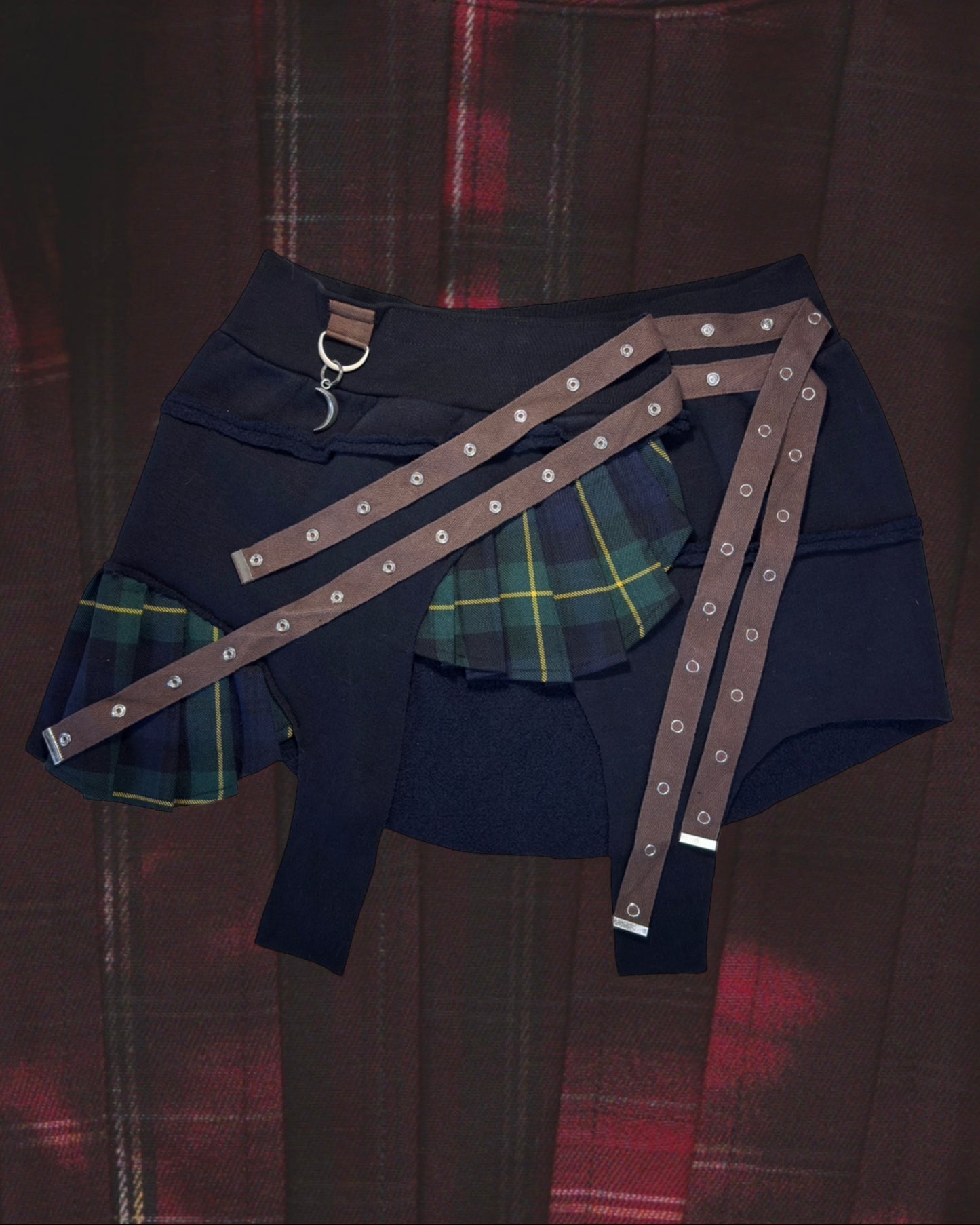 Serpent Kilt Mini - Black / Petrol *READY TO SHIP*