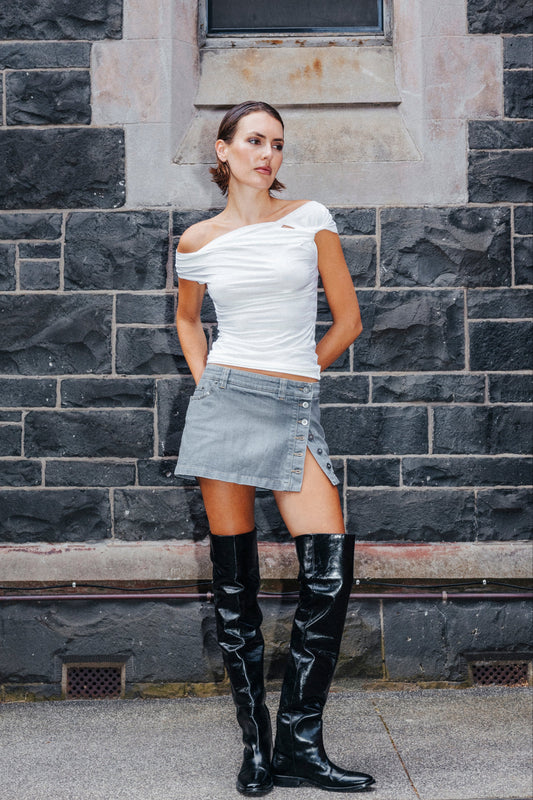 DENIM STAR STUD MINI ★