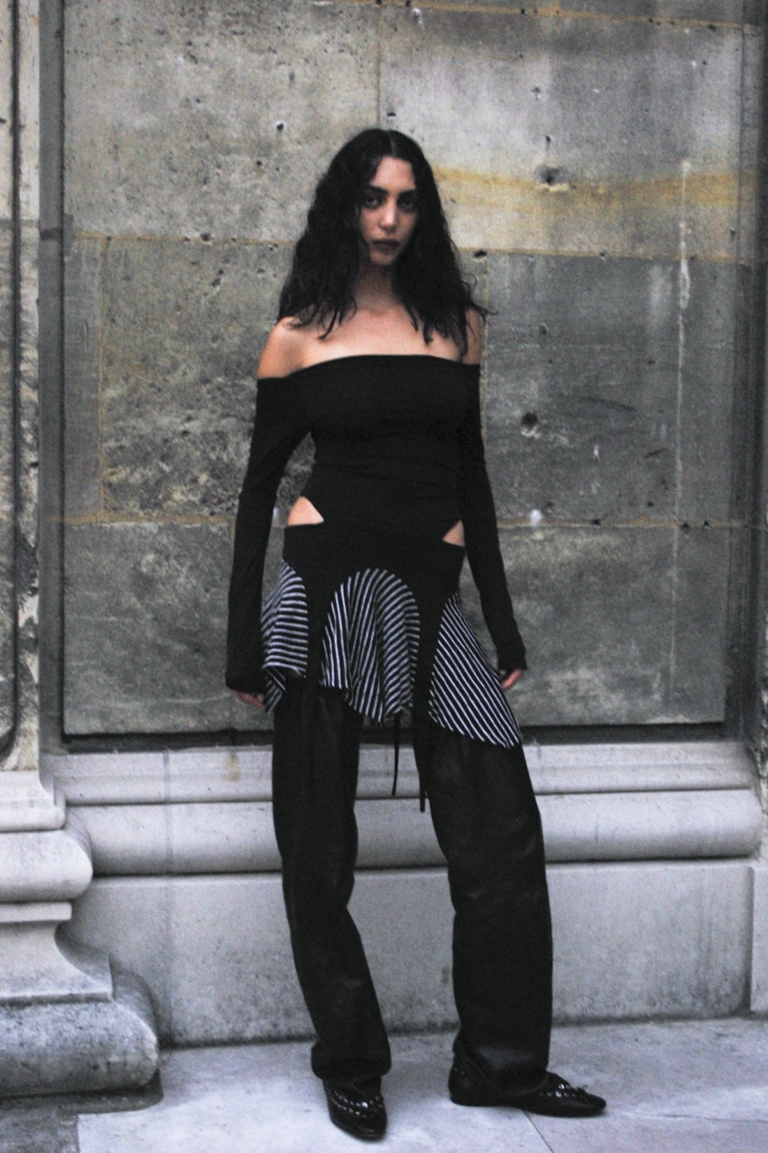 NYX DRESS - Black Stripe