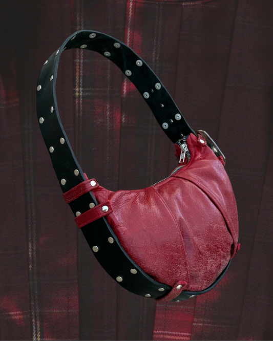 SADDLE BELT BAG - RED / BLACK BELT